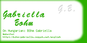 gabriella bohm business card