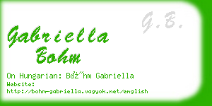 gabriella bohm business card